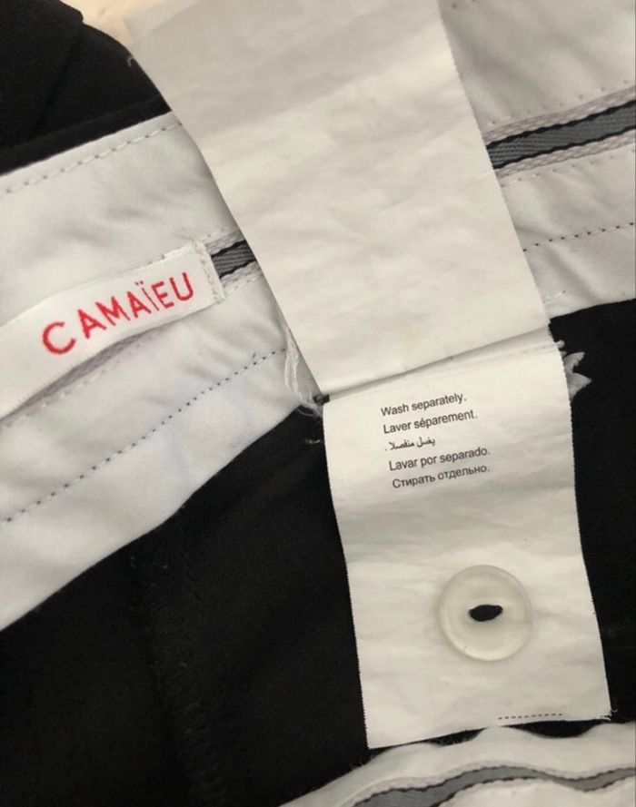 Pantalon noir élégant style tailleur - bande le long des jambes - Camaïeu - 42 - photo numéro 7