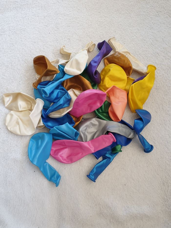 Lot de 30 ballons métalliques à gonfler neuf