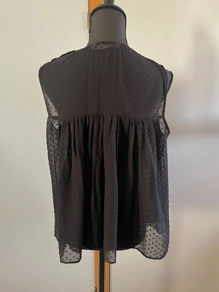 Débardeur en voile noir Zara taille L 40 - photo numéro 2