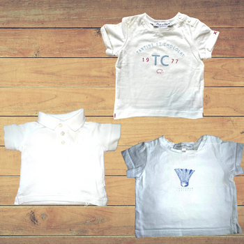 Lot 3 hauts manches courtes Tartine et Chocolat 6 mois TBE NSE (35€)