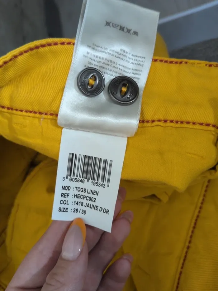 Pantalon Chevignon neuf avec étiquette – Taille 36 – moutarde - photo numéro 8