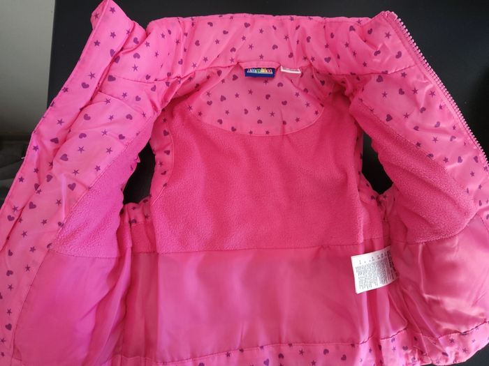 Doudoune sans manches rose à motifs - photo numéro 3