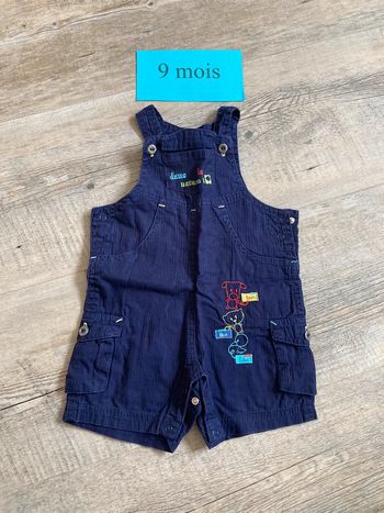 Salopette short 9 mois