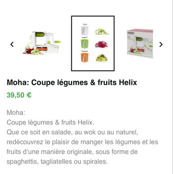 Spiraliseur de légumes Moha