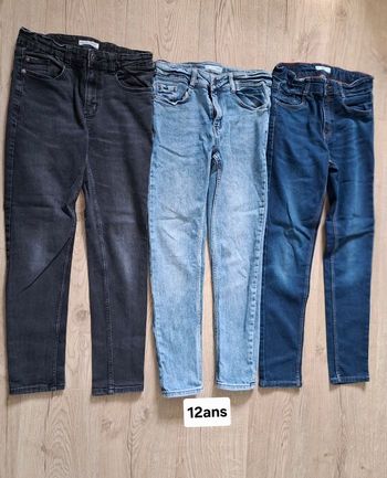 Lot 3 jeans Skinny 12ans Kiabi TBE