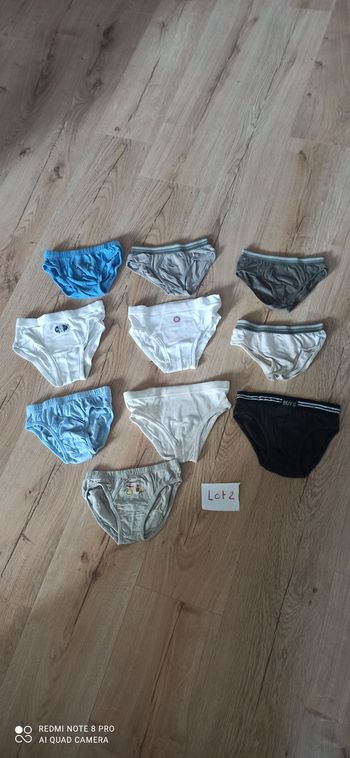 Lot de 10 slips 6 ans