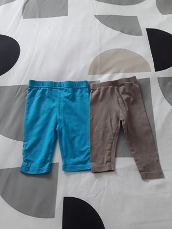 Lot de 2 leegings fille 6 mois