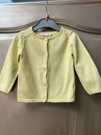 Gilet jaune clair gemo fille 24 mois