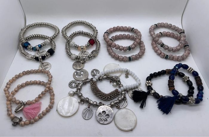 🌸 Lot de 15 bracelets fantaisie / bohème - photo numéro 5