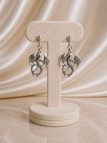 Boucles d’oreilles dragons argentés 🐉
