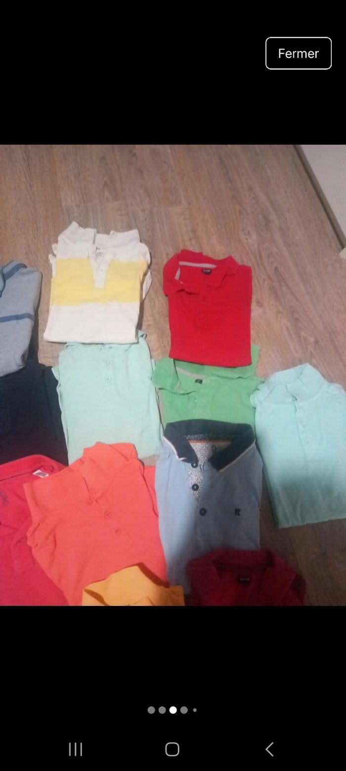 Lot 17 polos manches courtes 12 ans - photo numéro 11