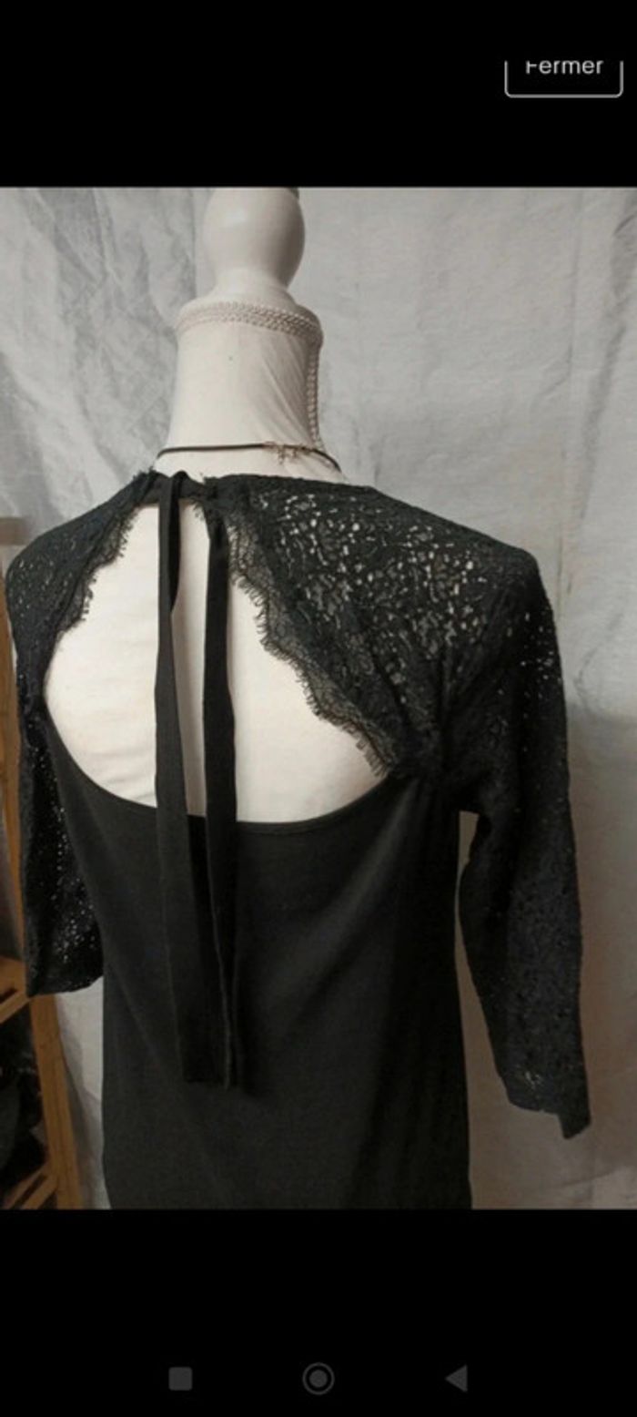 Haut dentelle noir Etam t 34 - photo numéro 4