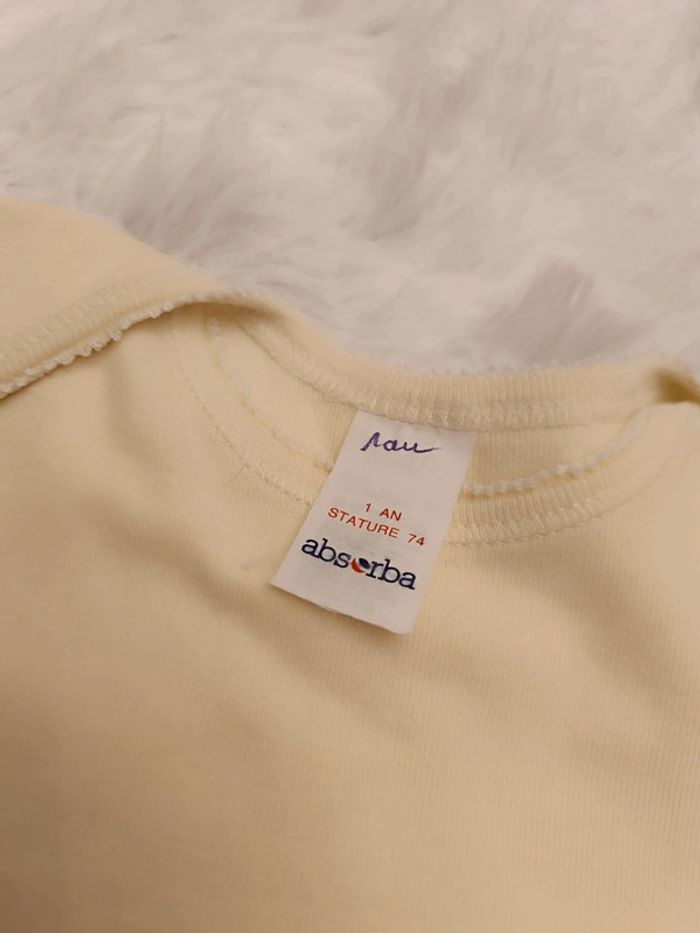 Lot 4 bodies manches courtes T. 12 mois Absorba - photo numéro 15