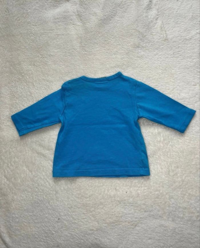 t-shirt bébé bleu motifs véhicules trop craquant 🚗💙 – 1 mois - photo numéro 3