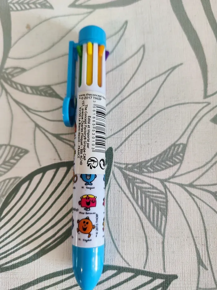 Stylo monsieur madame 8 couleurs bleu clair - photo numéro 2