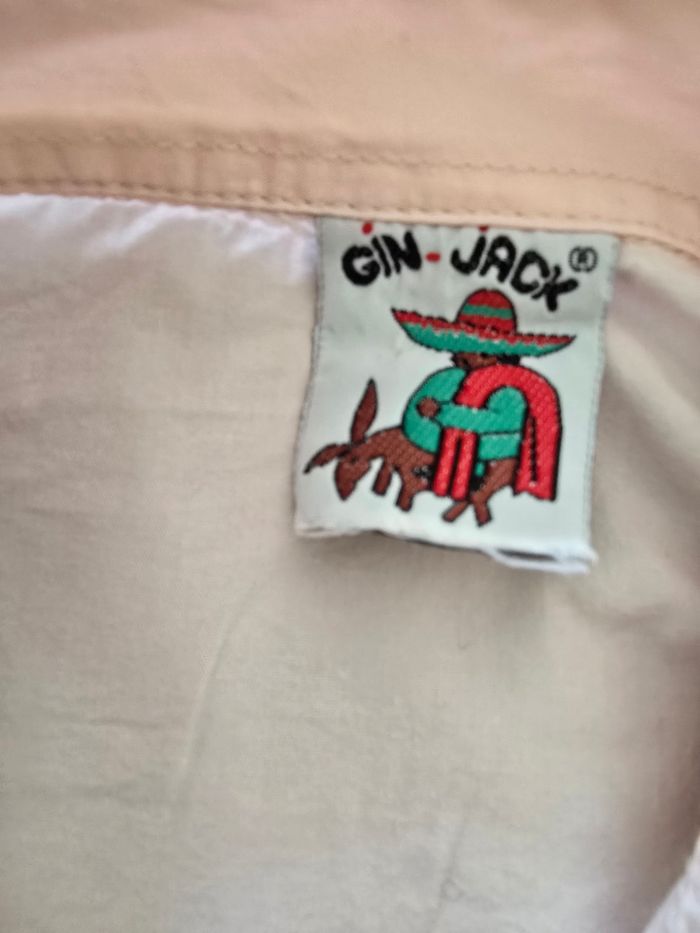 Chemisette mixte 🍒vintage 70/80 Gin Jack🍒taille jusqu'au 38 - photo numéro 9