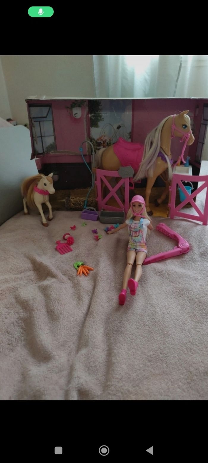 Barbie poupée toilettage des chevaux - photo numéro 10