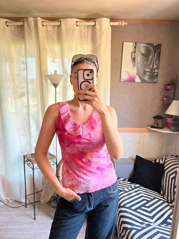 Top mesh vintage coquette bohème champêtre western country y2k 2000yer