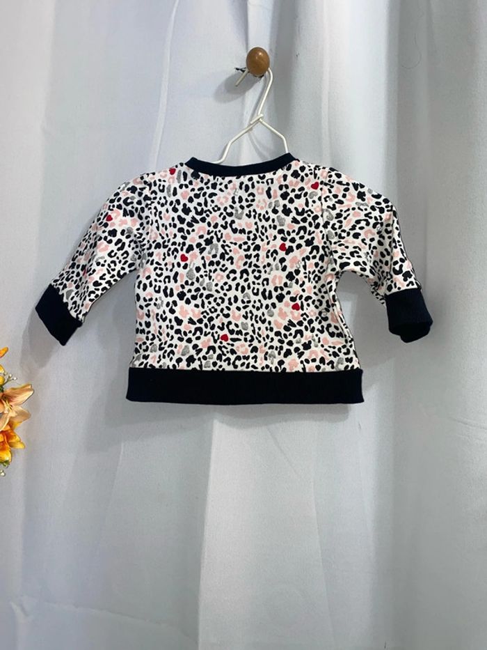 Sweat noir/rose/argenté coton Guess taille 18/24 mois neuf - n20m - photo numéro 3