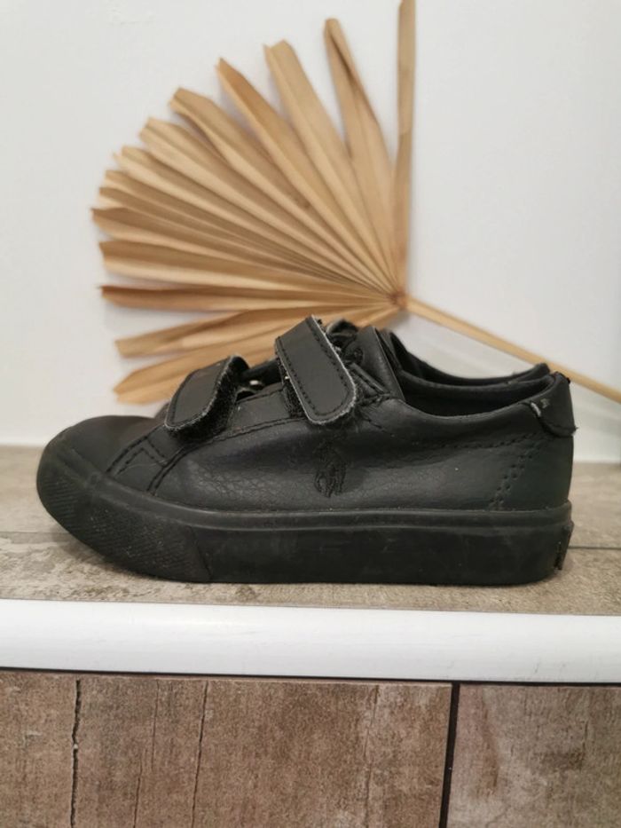 🌿Basket Ralph Lauren enfant taille 22 noir scratch - photo numéro 4
