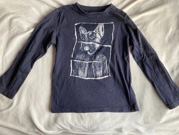 Tee-shirt manches longues kiabi 8 ans chien