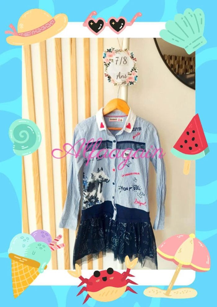 Robe Desigual bleue 7/8ans