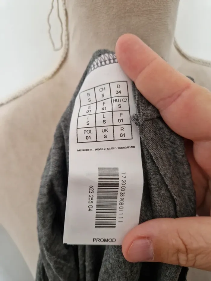 Robe grise promod taille s - photo numéro 5