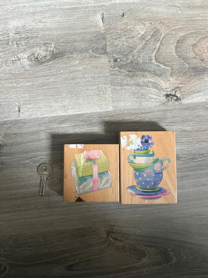 Tampon scrapbooking cadeau tasse