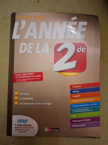 Livre l'année de la Seconde