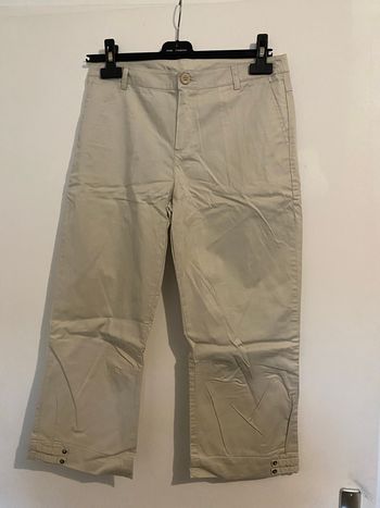 Pantalon beige 3/4 femme