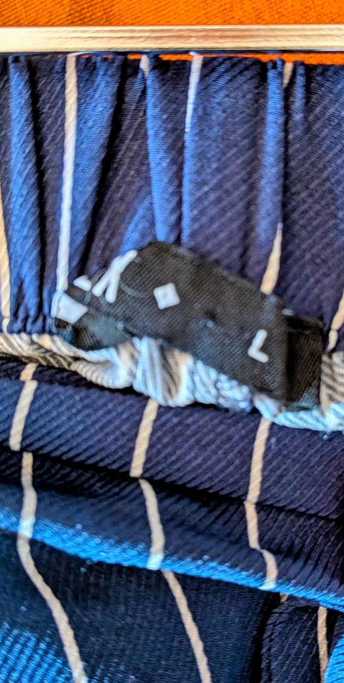 Pantalon large rayé bleu marine/blanc - photo numéro 2