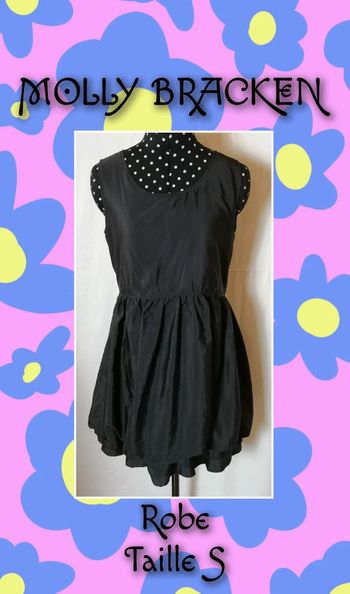 Robe bouffante boule noir satiné taillr S Molly Bracken