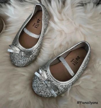 🩶 Superbes ballerines paillettées argentées pointure 20 🩶