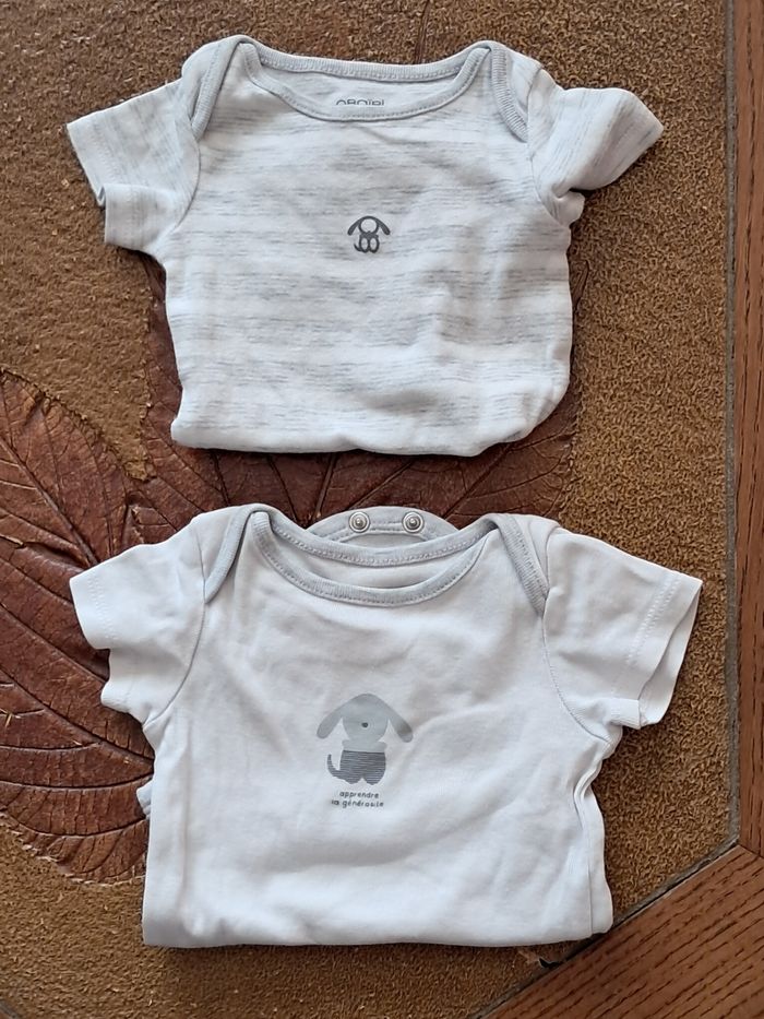 Lot de 2 bodies mixtes 3 mois