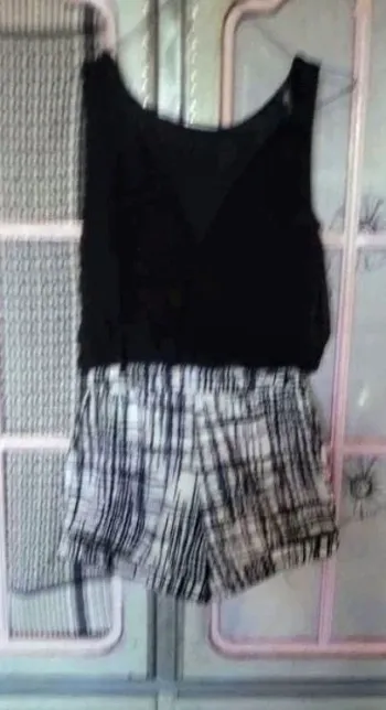 Combi short noir et blanc