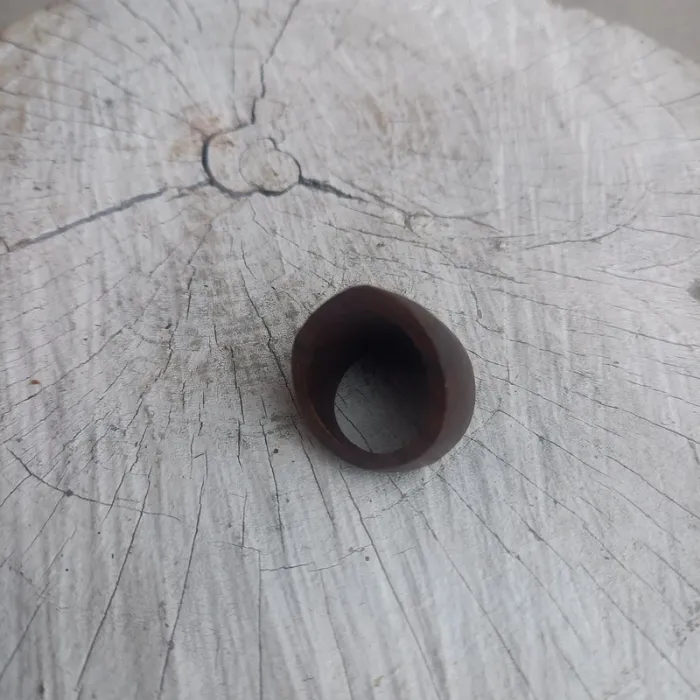 Bague vintage 16mm en bois - photo numéro 5