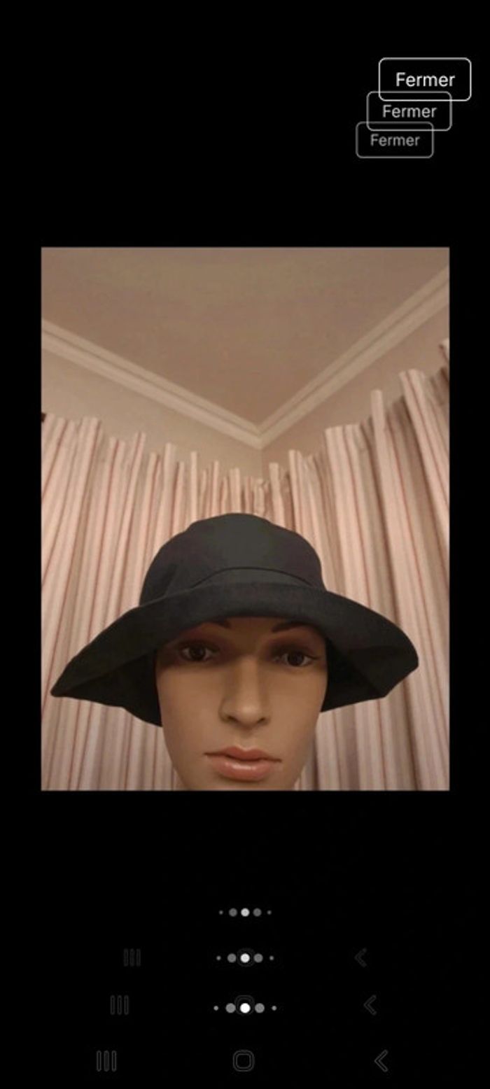 Jolie Chapeau femme noir Andres taille M 58cm - photo numéro 5