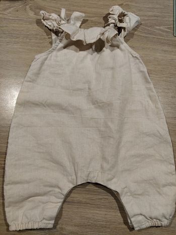 Combinaison beige aspect lin
