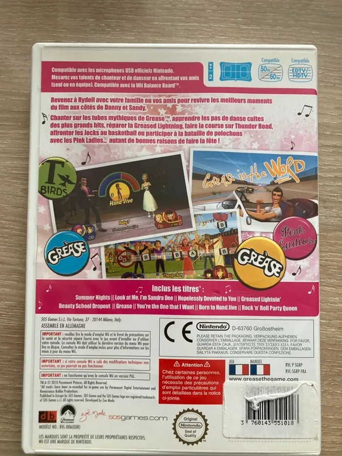Jeu wii Grease en très bon état - photo numéro 3