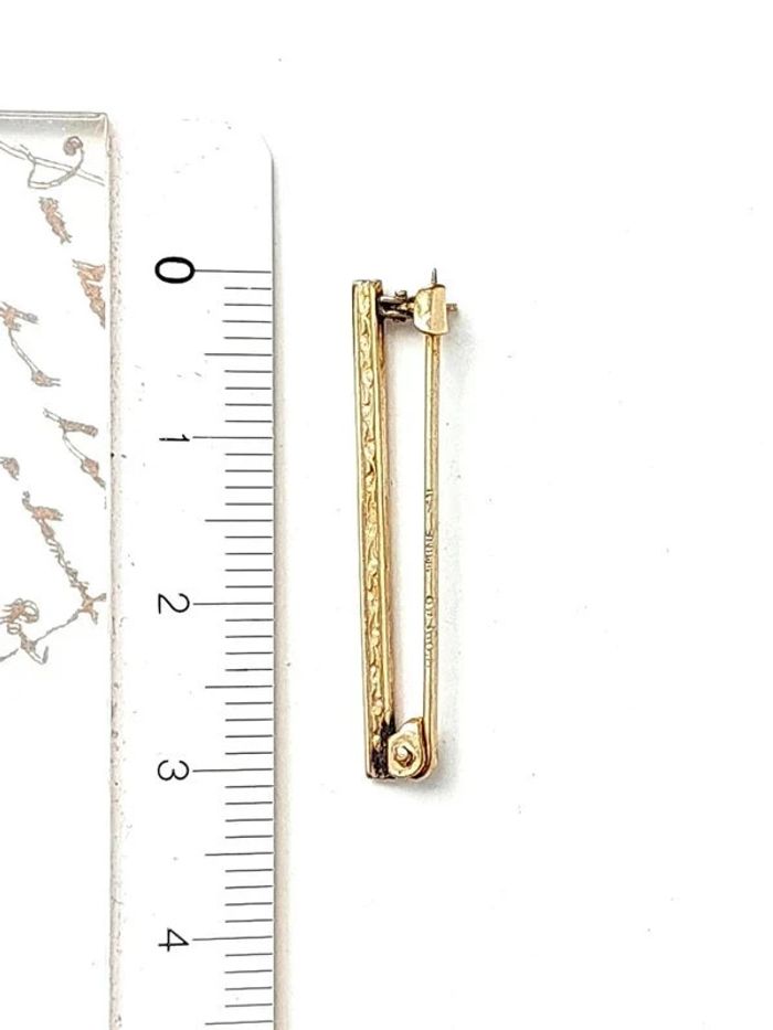 Broche vintage plaqué or épingle cravate - photo numéro 4