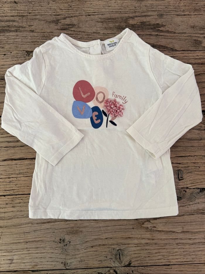 T-shirt bébé fille 23 mois