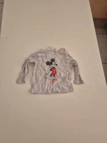 T-shirt à manches longues mickey 3 mois