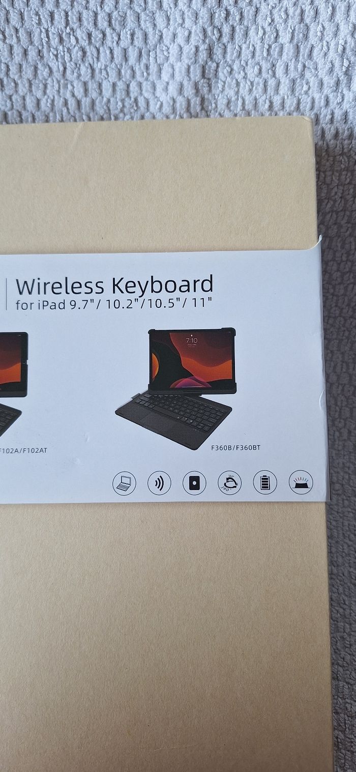 Coque clavier ipad 9.7"/ 10.2"/ 10.5"/ 11" F180. F360. - photo numéro 8