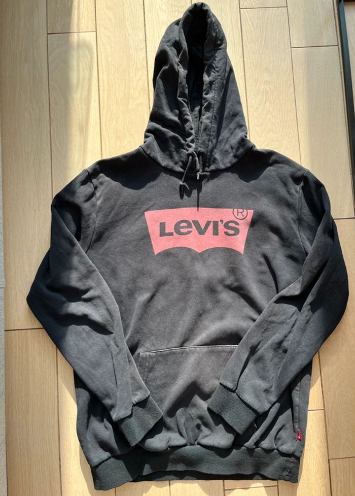 Sweat à capuche Hoodie pull levis noir - photo numéro 7