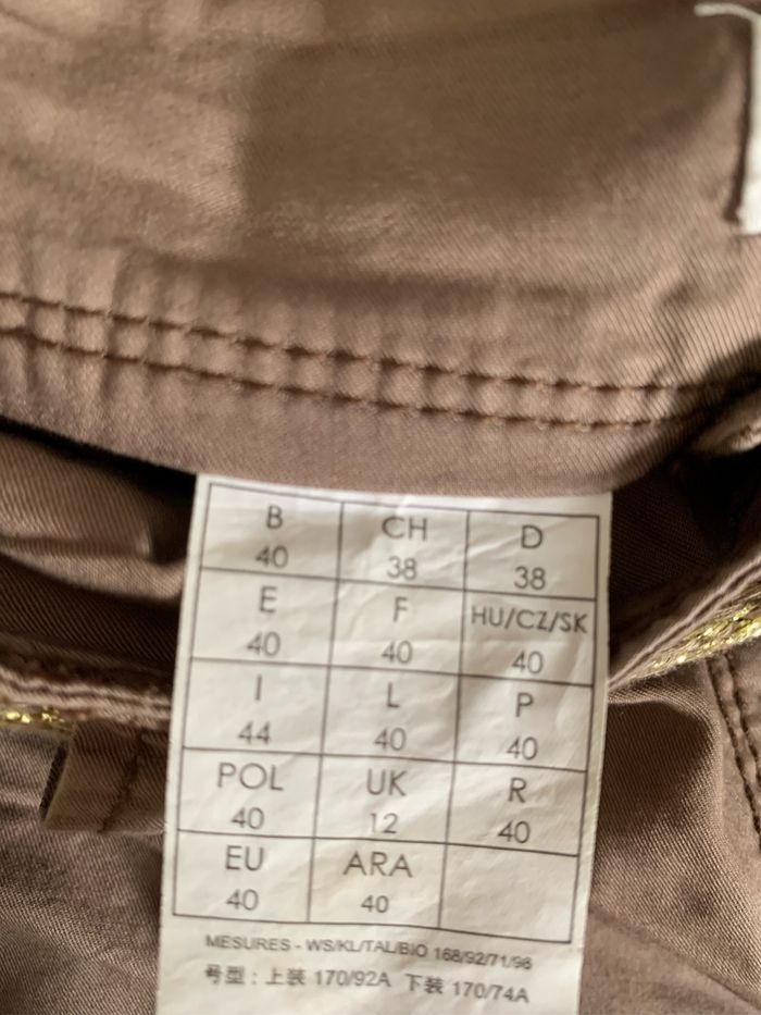 Pantalon marron et doré Promod taille 40 - photo numéro 5