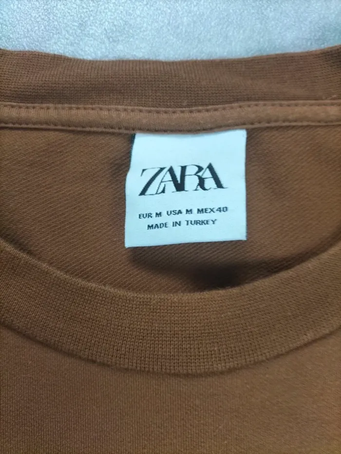 T-shirt Zara homme marron – Taille M - photo numéro 5