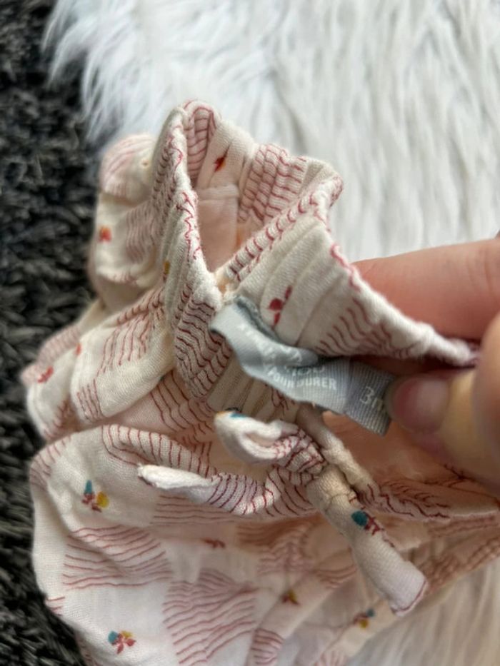 Short à volants imprimé en coton- 3 mois - photo numéro 3