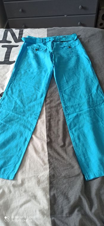 Pantalon turquoise t 36