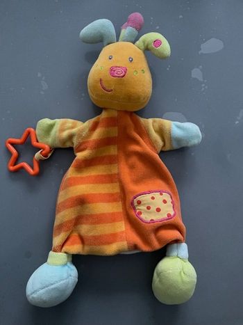 Doudou Babysun orange avec étoile