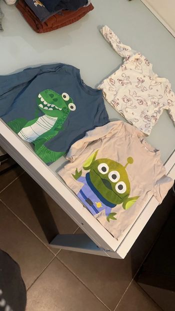 3 tee shirt manches longues Disney garçon 6 mois